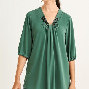 Kasper Sportswear Tunic Green Size Medium EUC